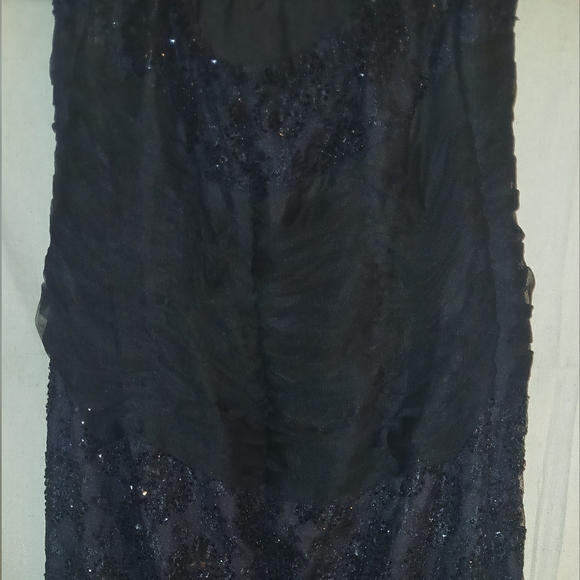 VINTAGE SEAN COLLECTION Black Halter HIGH LOW Dress - Picture 5 of 10